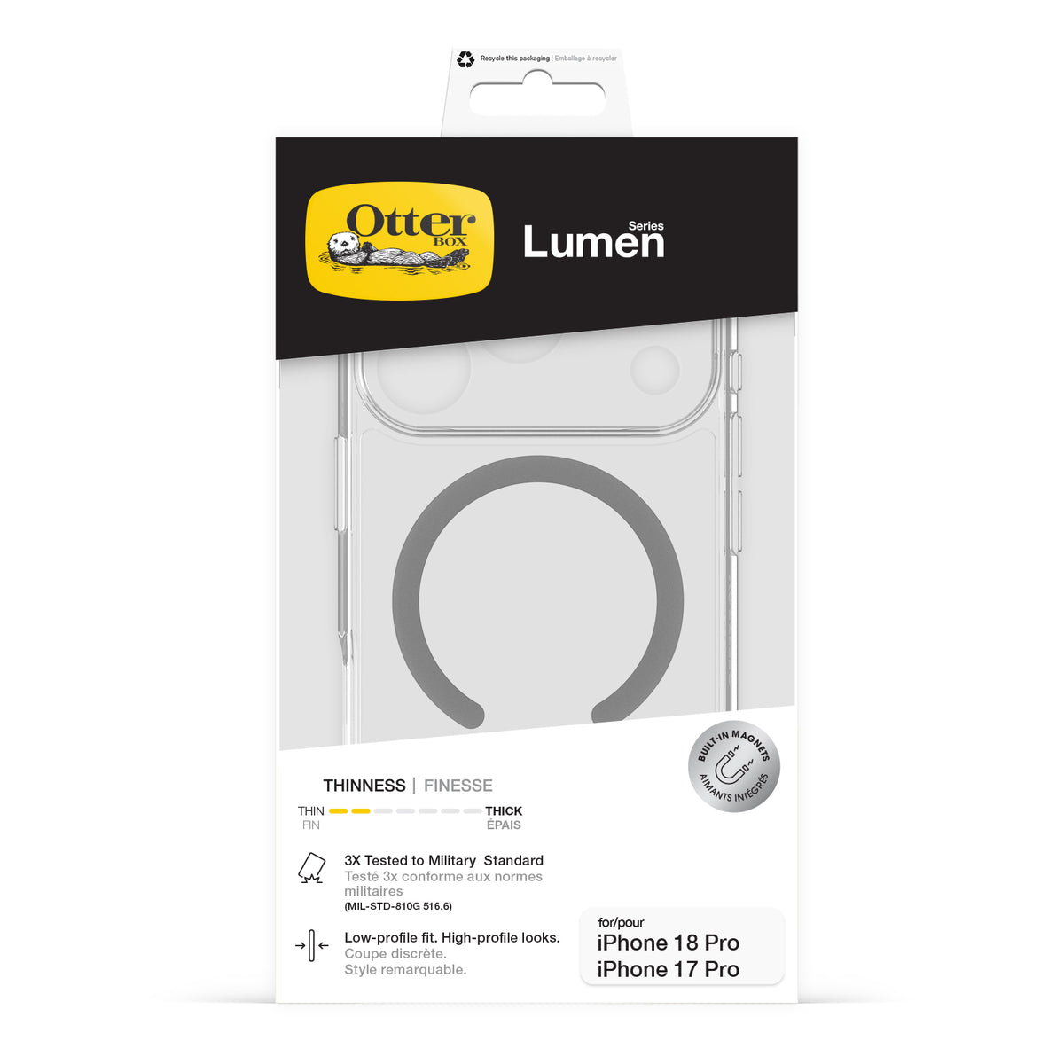 OtterBox Lumen Clear Case Apple iPhone 17 Pro/18 Pro Clear