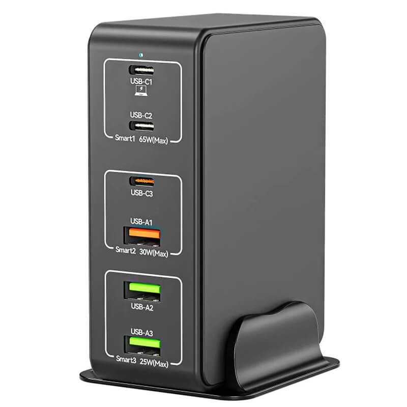 6 Poorts (3x USB-C / 3x USB) 120W Snellader