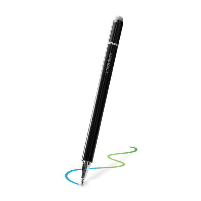 Stylet capacitif 2-en-1 haute sensibilité Mobilize Noir
