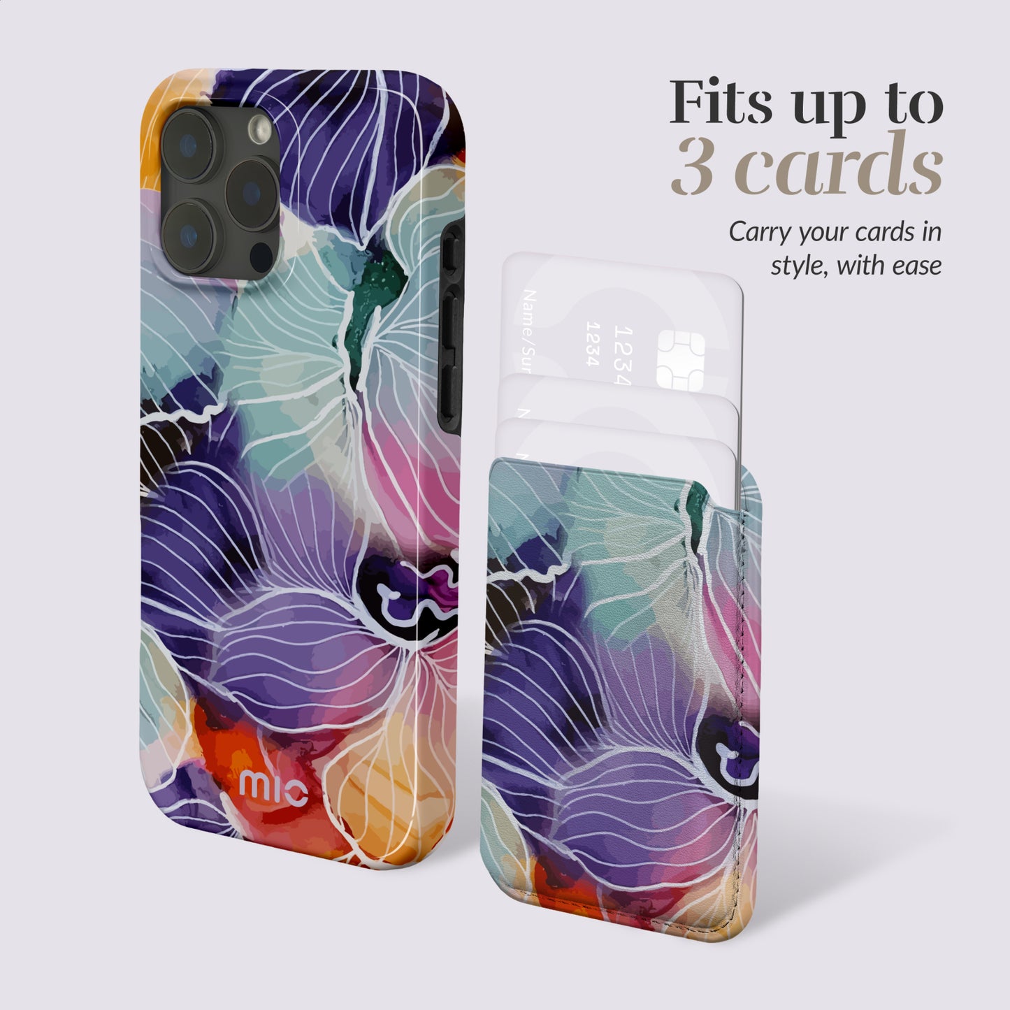 MIO Flowers Magsafe Compatible Card Holder