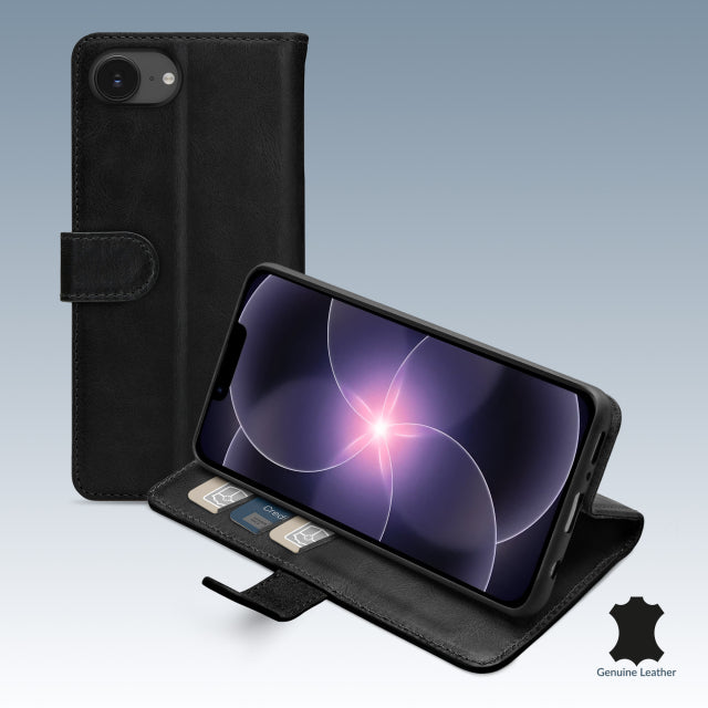 Mobilize Leather Wallet Apple iPhone 16e/17e Black