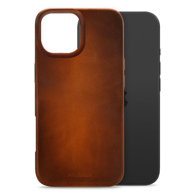 Mobilize MagSafe kompatible Premium Lederhülle Apple iPhone 17 Burned Cognac
