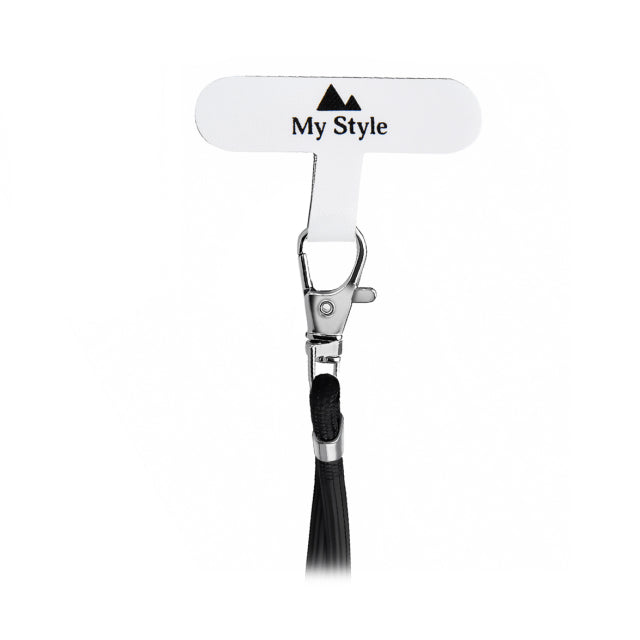 My Style Nylon-Patch für Lanyard 5 Stück - Weiß (Kein Metallring)