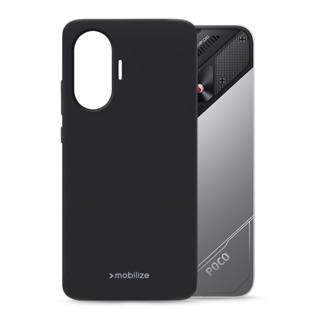Mobilize Rubber Gelly Hülle Xiaomi Poco F7 Matt Schwarz