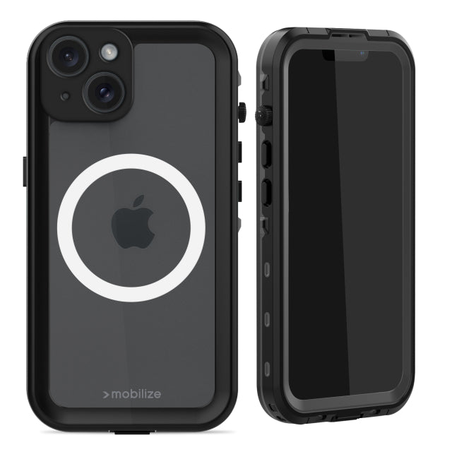 Mobilize MagSafe Compatible Waterproof Case Apple iPhone 15 Clear/Black