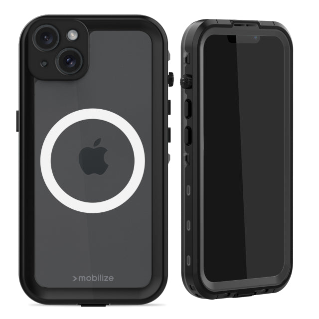 Mobilize MagSafe Compatible Waterproof Case Apple iPhone 15 Plus Clear/Black