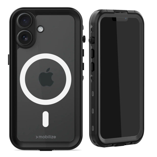 Mobilize MagSafe Compatible Waterproof Case Apple iPhone 16 Clear/Black