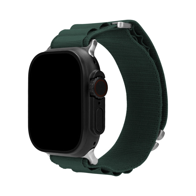 Mobilize Nylon Watch Band - Alpine - Titanium Connector - for Apple 38/40/41mm - Dark Green