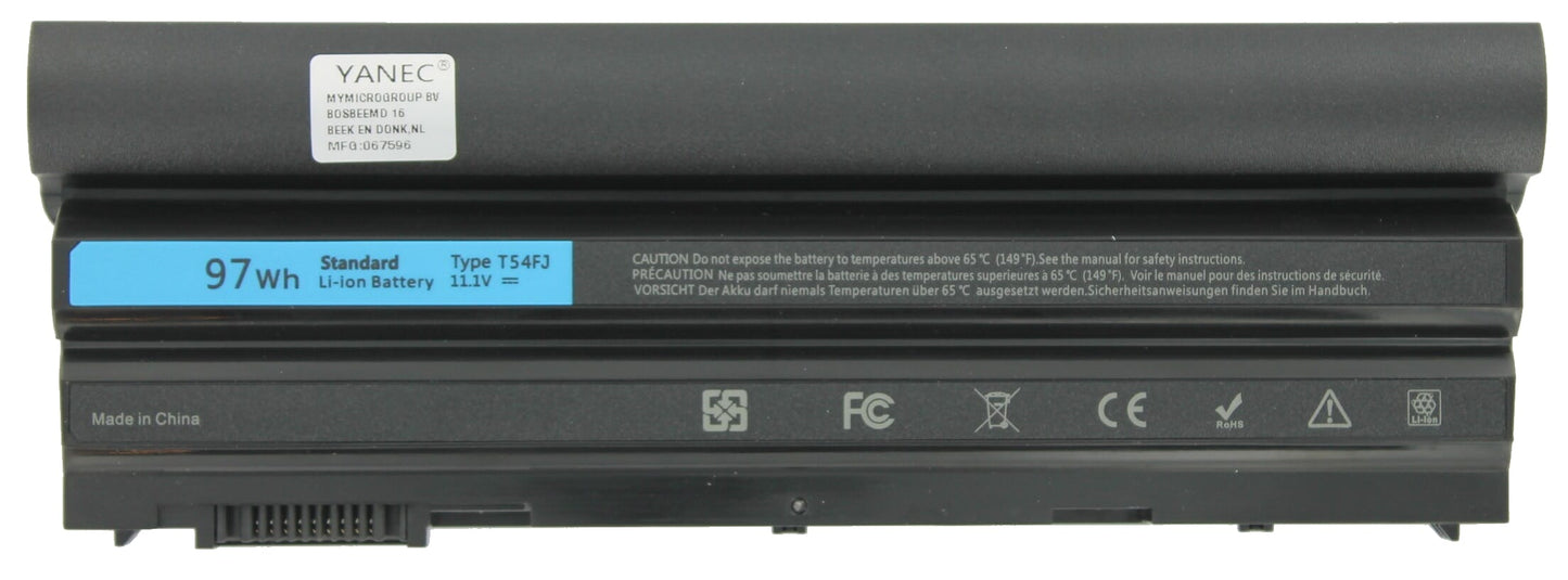 Yanec Laptop Accu Extended 7800mAh 87Wh