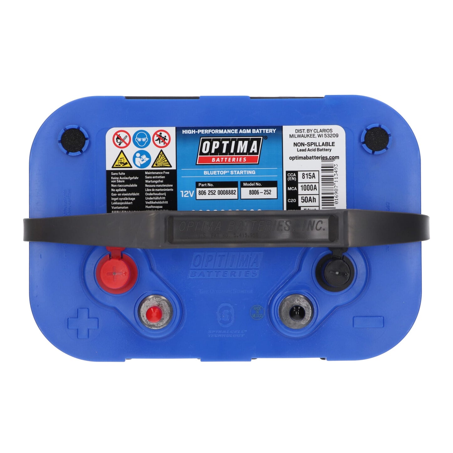 Optima Blue Top Accu 12V 50Ah BT SLI-4.2