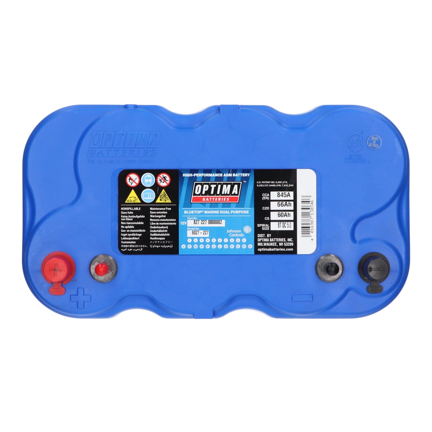 Optima Blue Top Accu 12V 66Ah BT DC-5.0