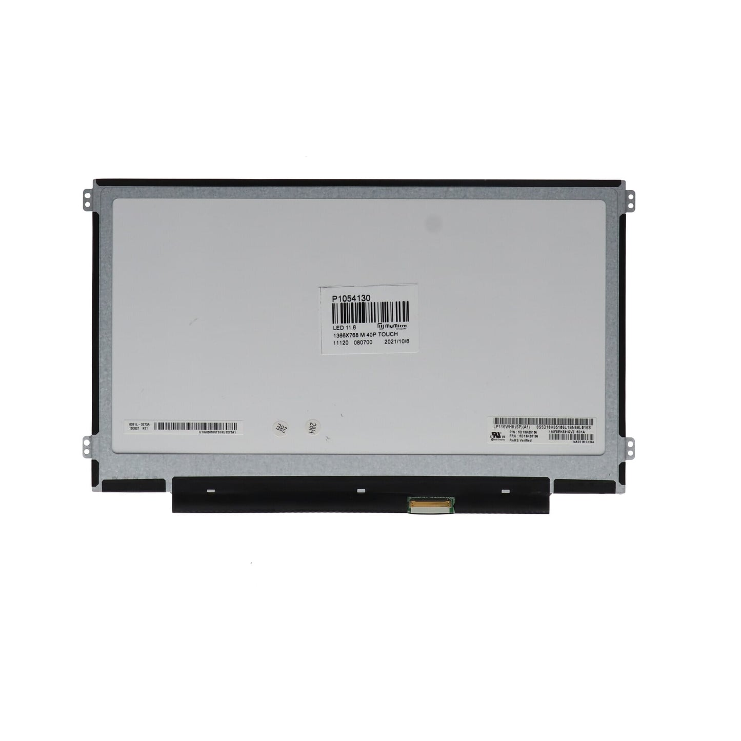Écran LCD 11.6 pouces 1366x768 Mat 40 broches eDP 20mm, Tactile
