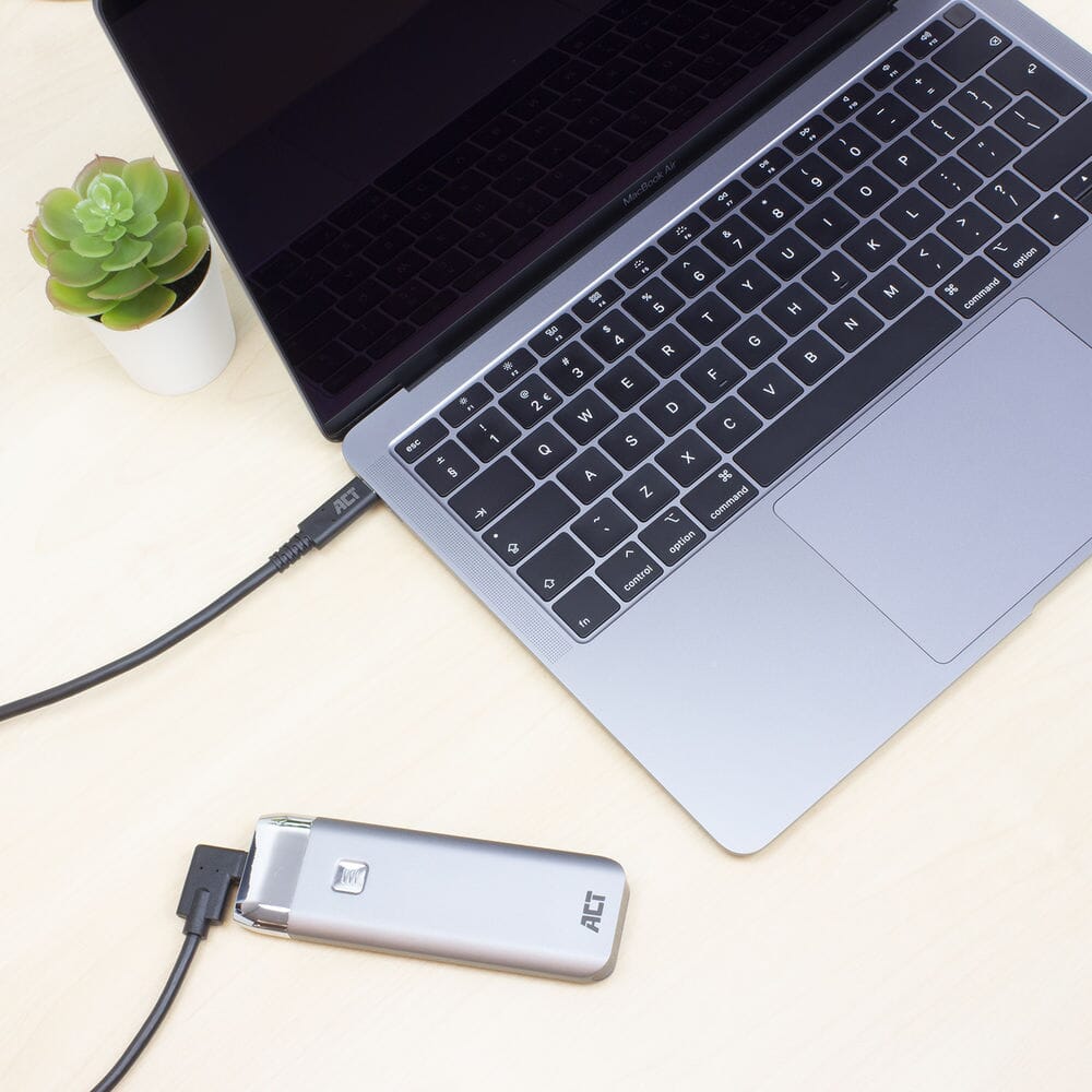 ACT USB 3.2 Gen1 aansluitkabel C male - C male (haaks) 2m