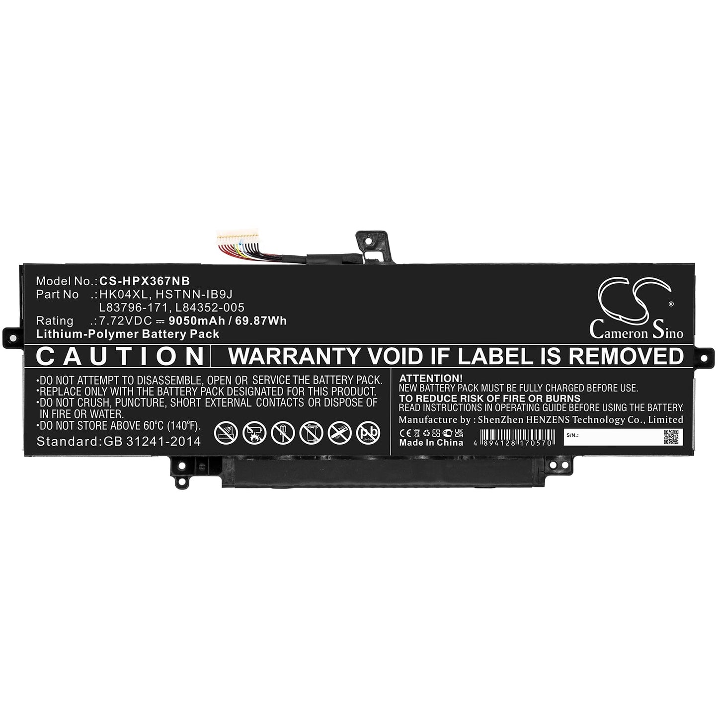 Batterie d'ordinateur portable 9050 mAh