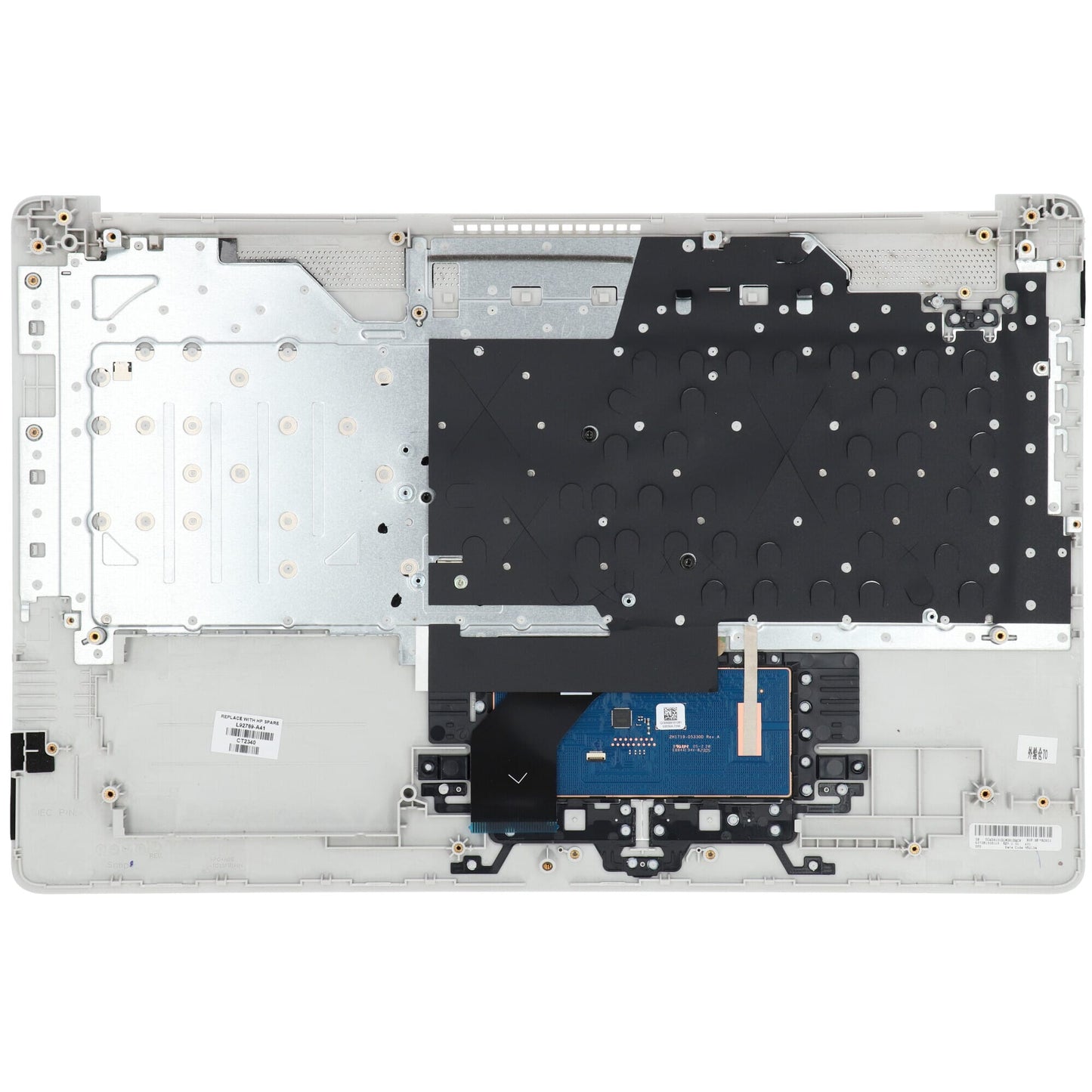 HP Laptop-Tastatur Azerty BE + Top Cover - Silber