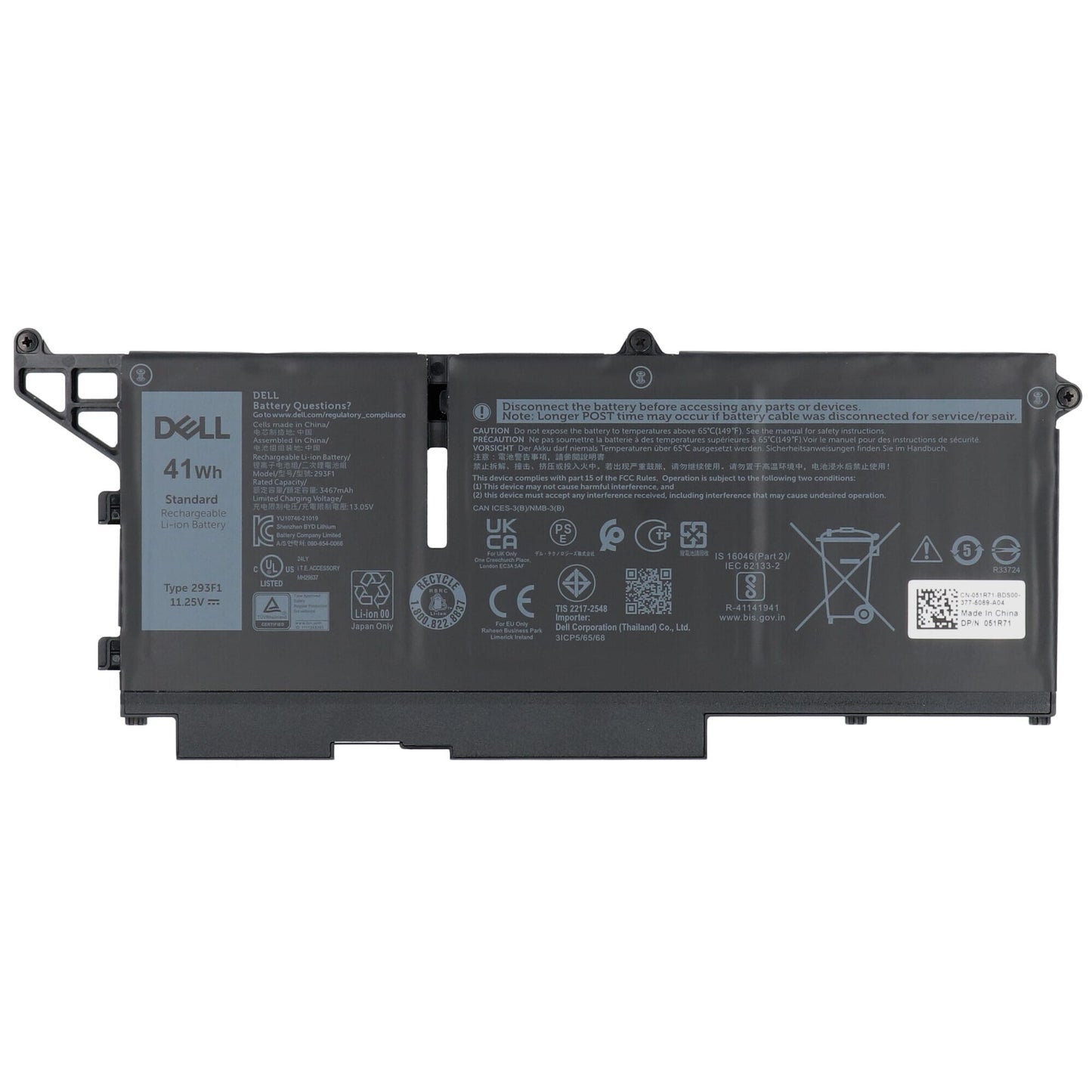 Dell Laptop Accu 3 cell 11.25V 41Wh