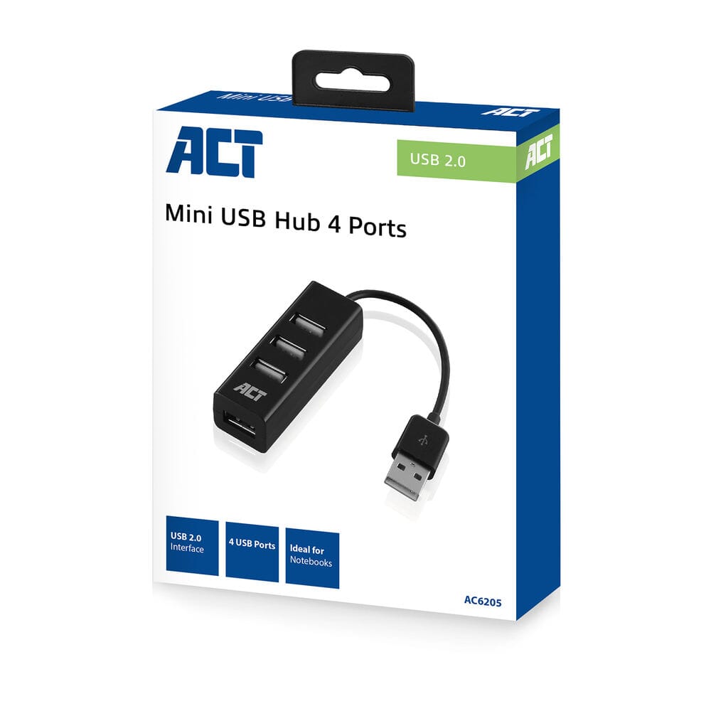 ACT USB hub 4 poorts USB-A