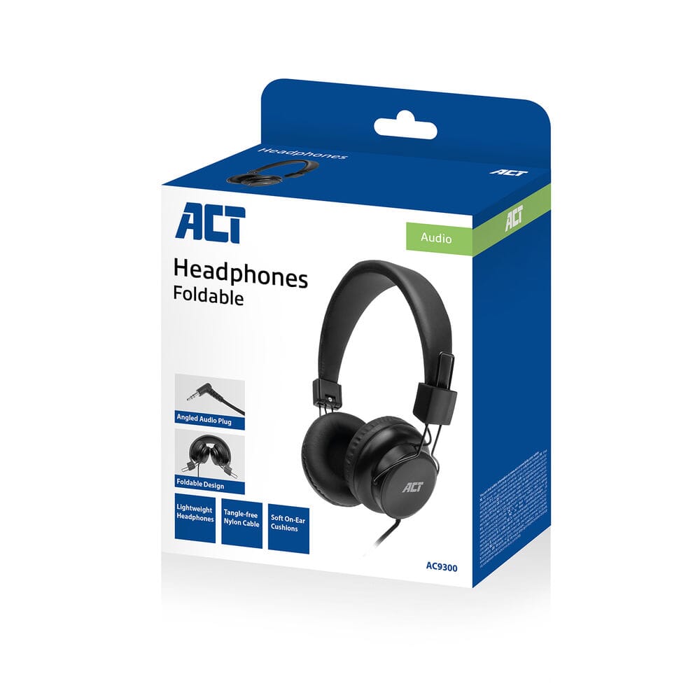 ACT Opvouwbare Stereo hoofdtelefoon met 3,5mm audio jack