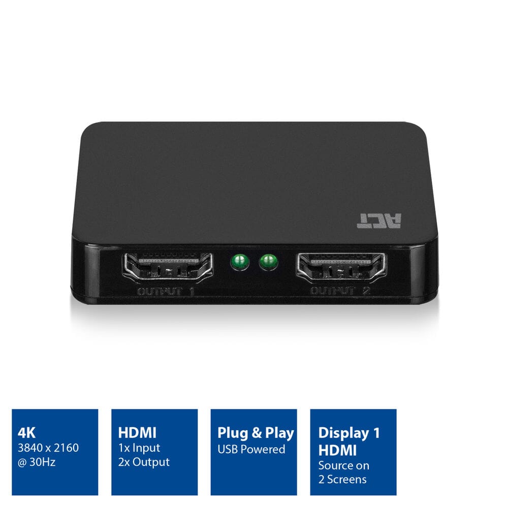 ACT 4K HDMI 1.4 Splitter 2-Port