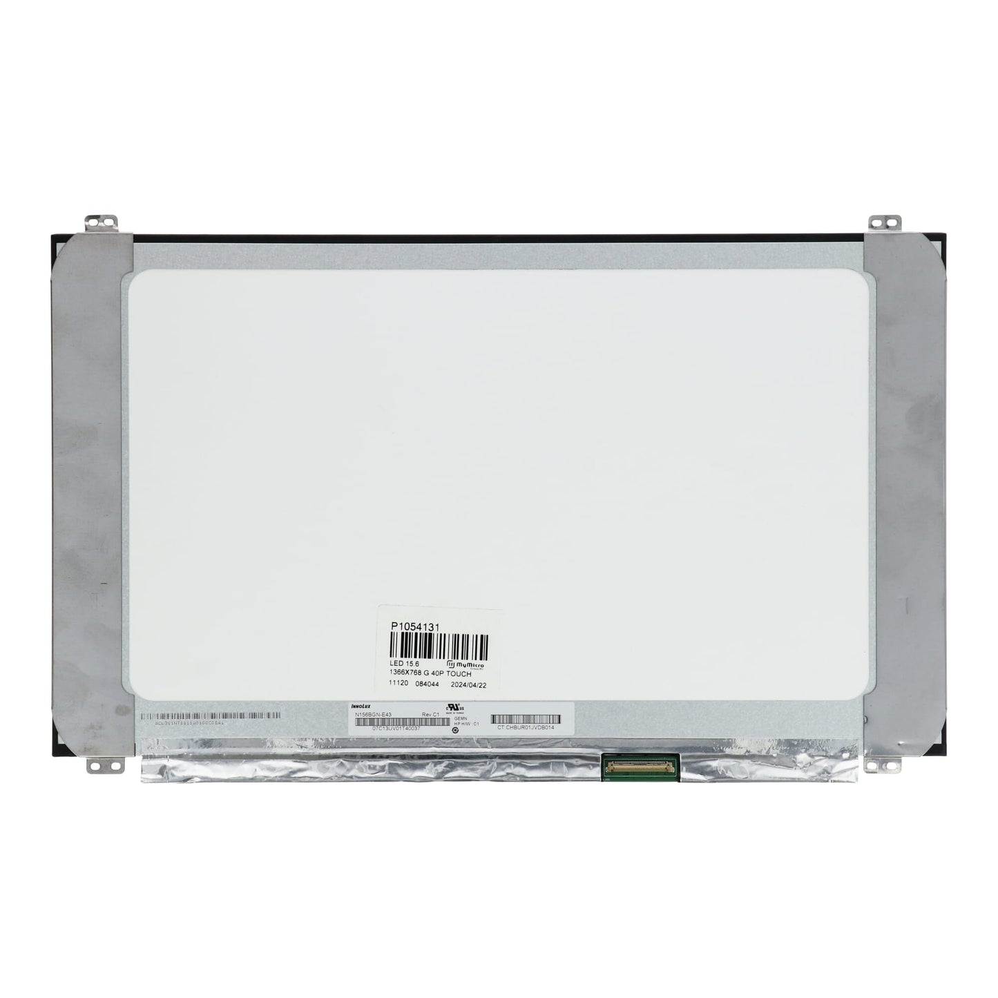 15.6 inch LCD Scherm 1366x768 Glans 40Pin eDP, Touch
