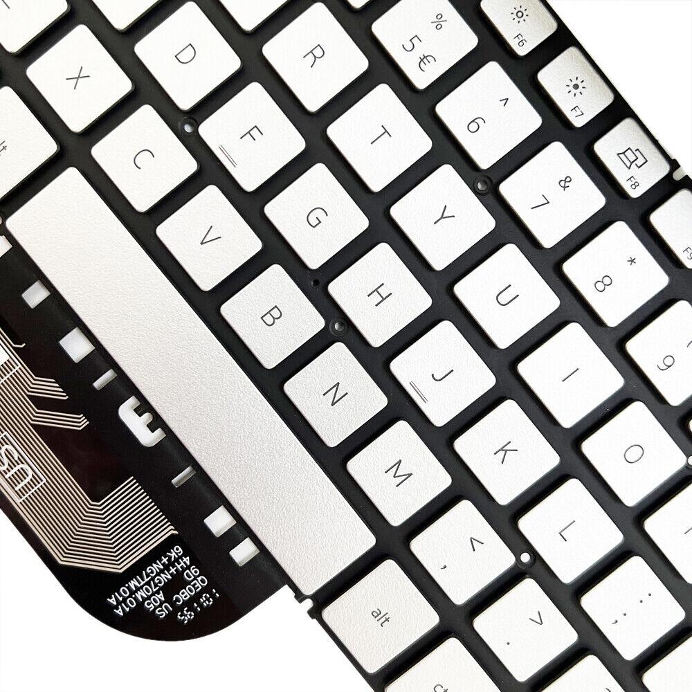 Laptoptoetsenbord met verlichting voor Dell Inspiron 7490 / Vostro 5390 (US-indeling, zilver)