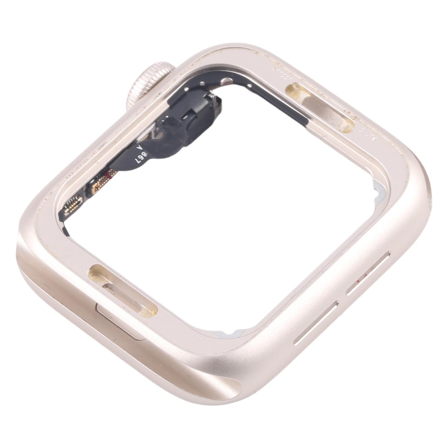 Middenframe met kroon-flexkabel voor Apple Watch SE (2022) 44mm GPS (sterrenlicht)