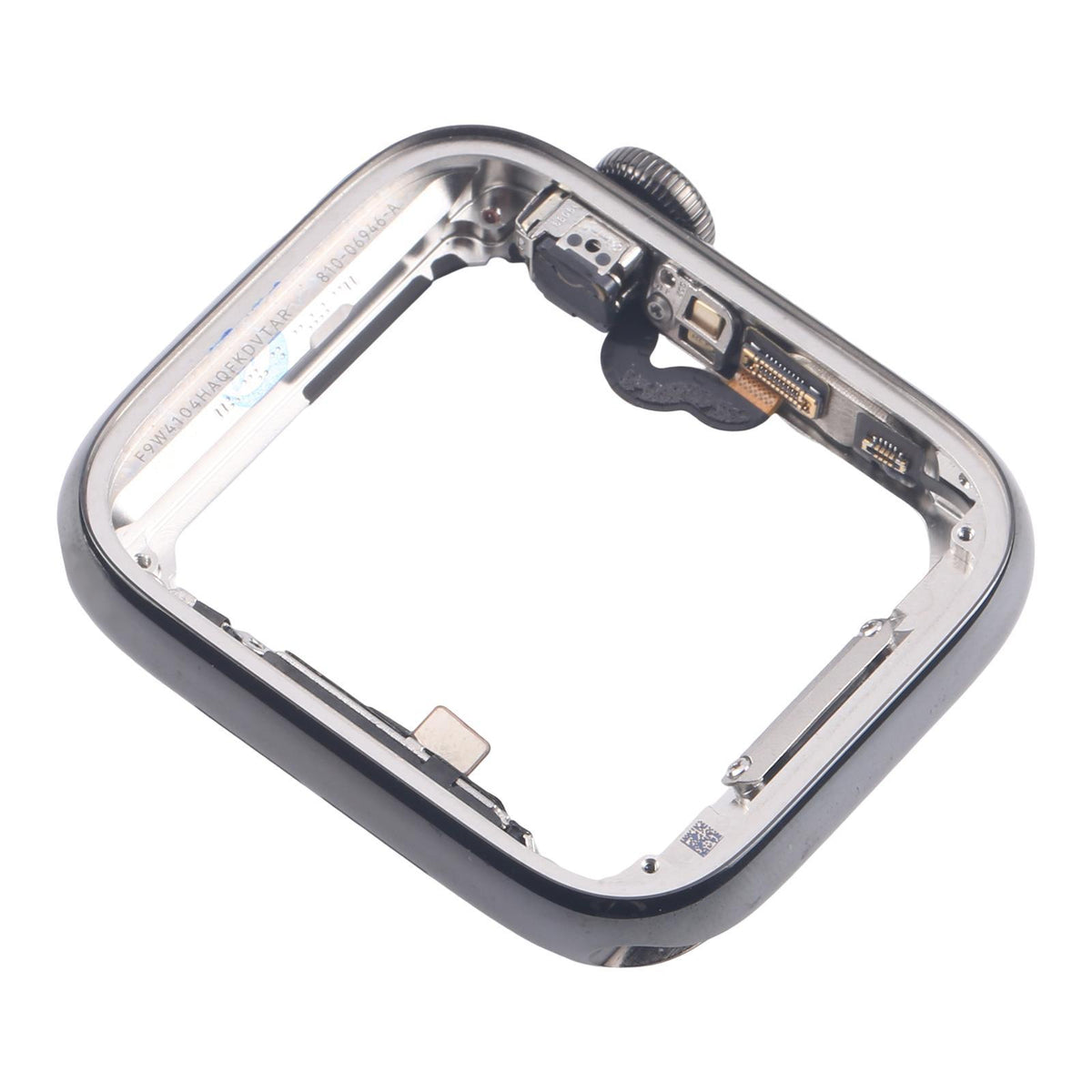 Middenframe met kroon-flexkabel voor Apple Watch Series 4 40mm LTE (roestvrij staal, graphite)