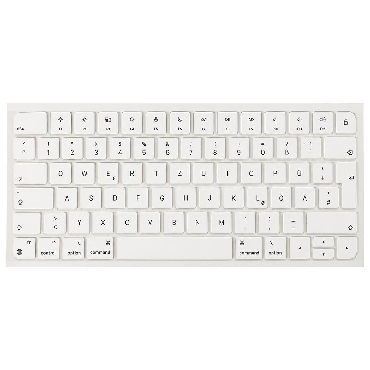 Toetsenkapjes-set Duits voor Apple Magic Keyboard A2438 A2439 A2449 A2450 A3118 A3203 (wit)