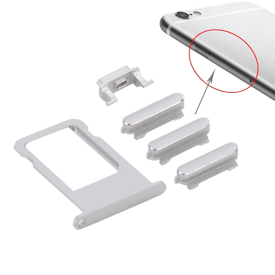 Simkaarthouder voor iPhone 6s Plus (zilver)