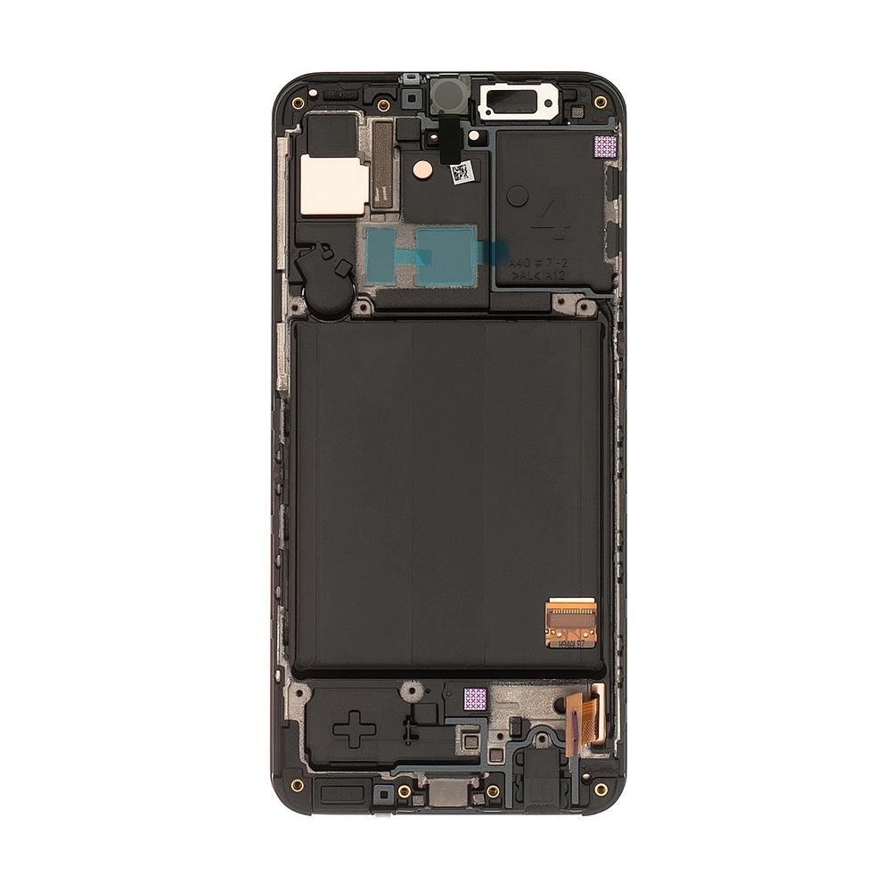 Display unit AMOLED met frame voor Samsung Galaxy A40 (SM-A405F) (zwart)