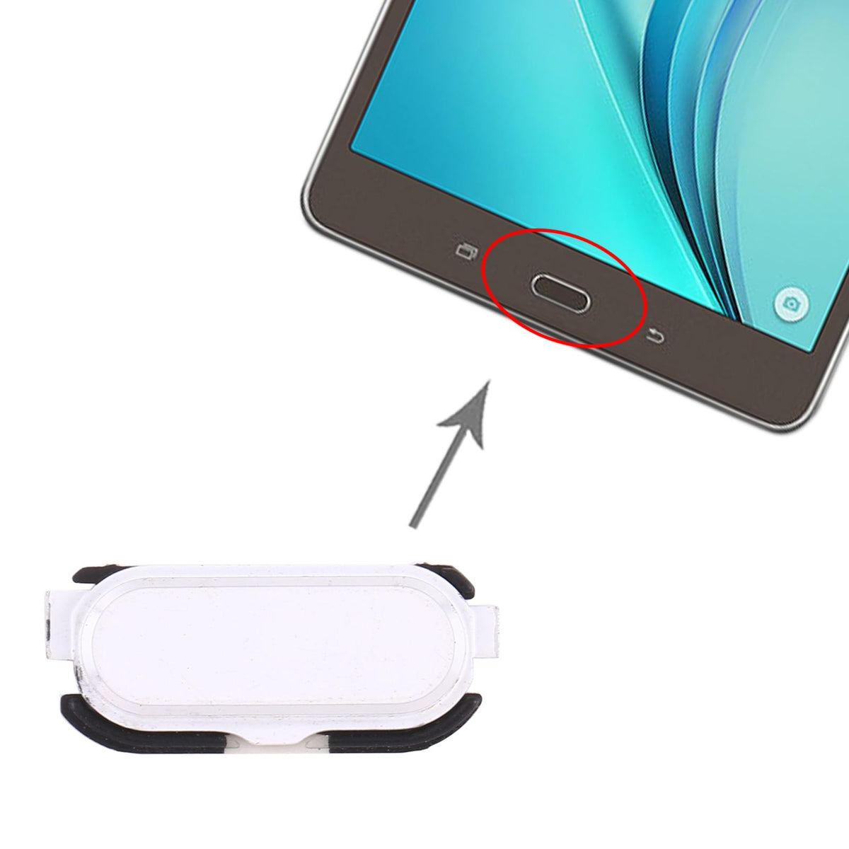 Home-knop voor Samsung Galaxy Tab A 8.0 (2015) SM-T350/T355 (wit)