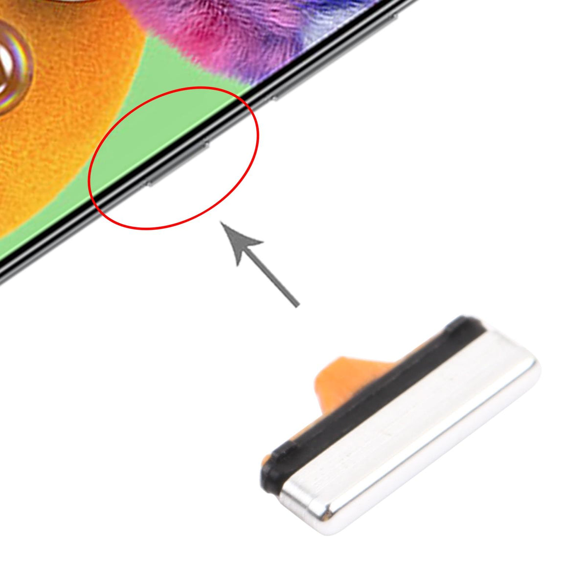 Aan/uit- en volumeknop voor Samsung Galaxy A90 (zilver)