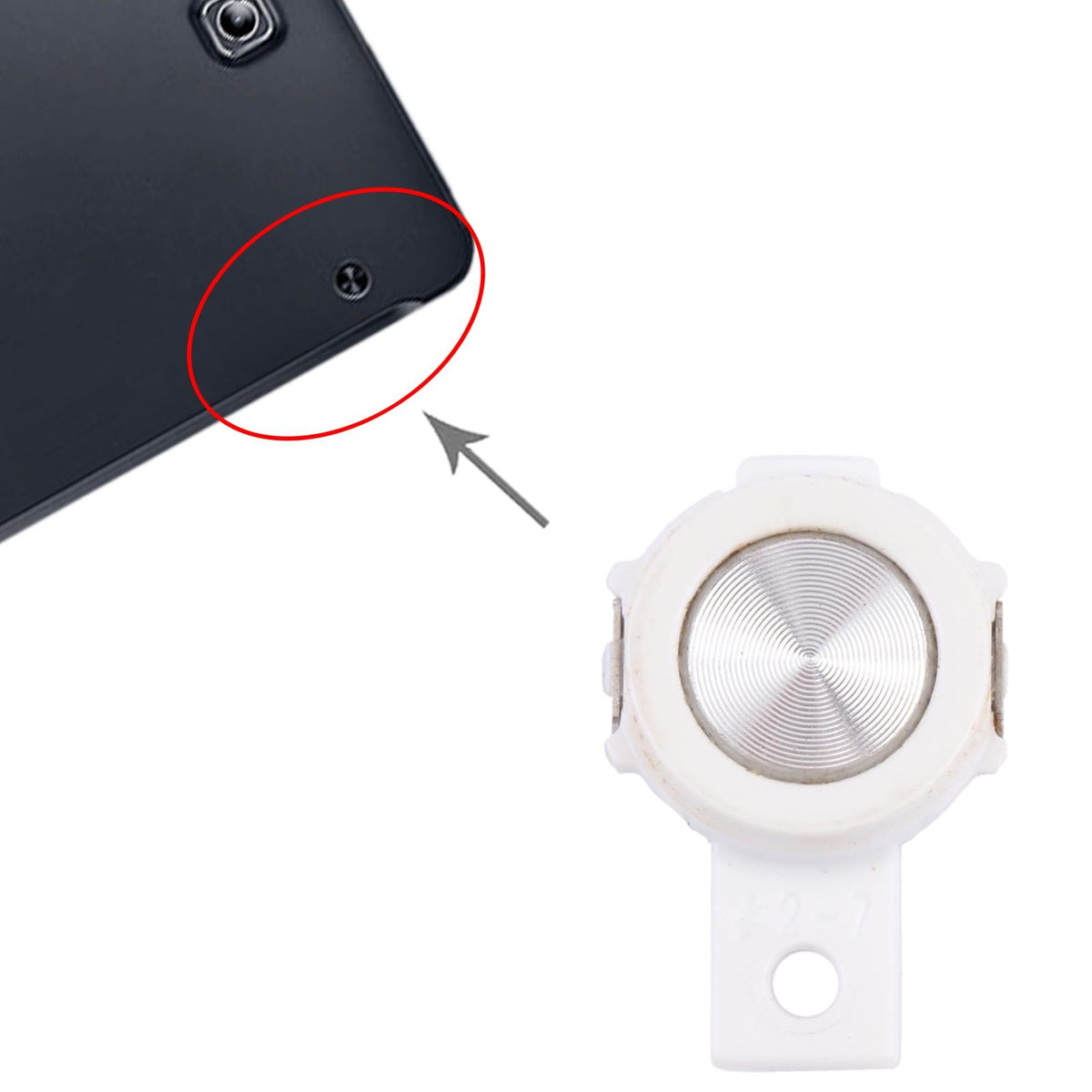 Home-knop voor Samsung Galaxy Tab S2 9.7 SM-T810/T813/T815/T817/T819 (wit)