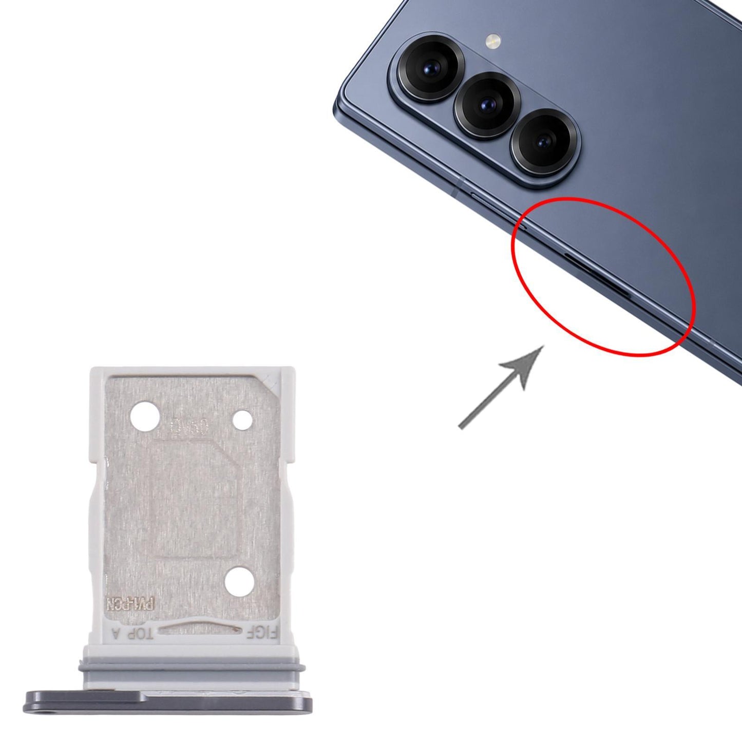 Simkaarthouder voor Samsung Galaxy Z Fold8 Ultra SM-F976U (zwart)