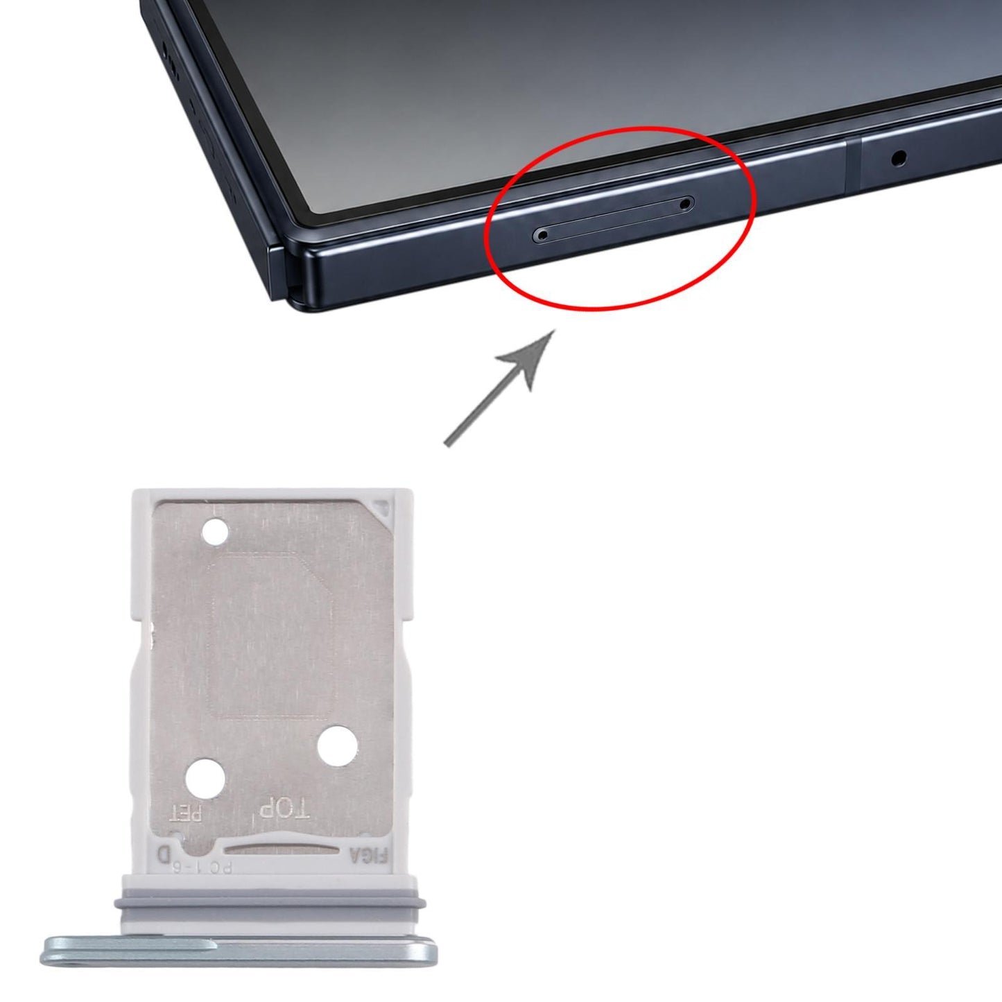 Simkaarthouder voor Samsung Galaxy Z Fold8 SM-F971U (groen)