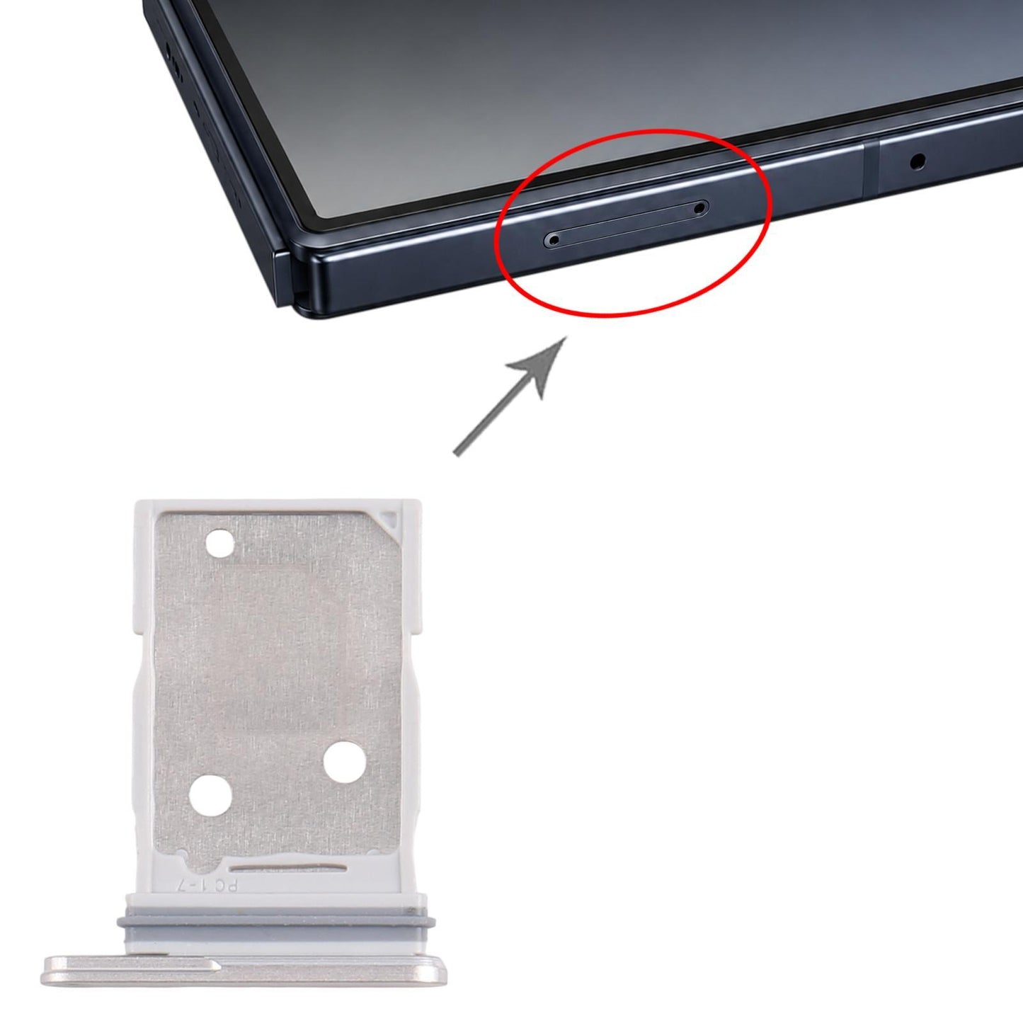 Simkaarthouder voor Samsung Galaxy Z Fold8 SM-F971U (goud)