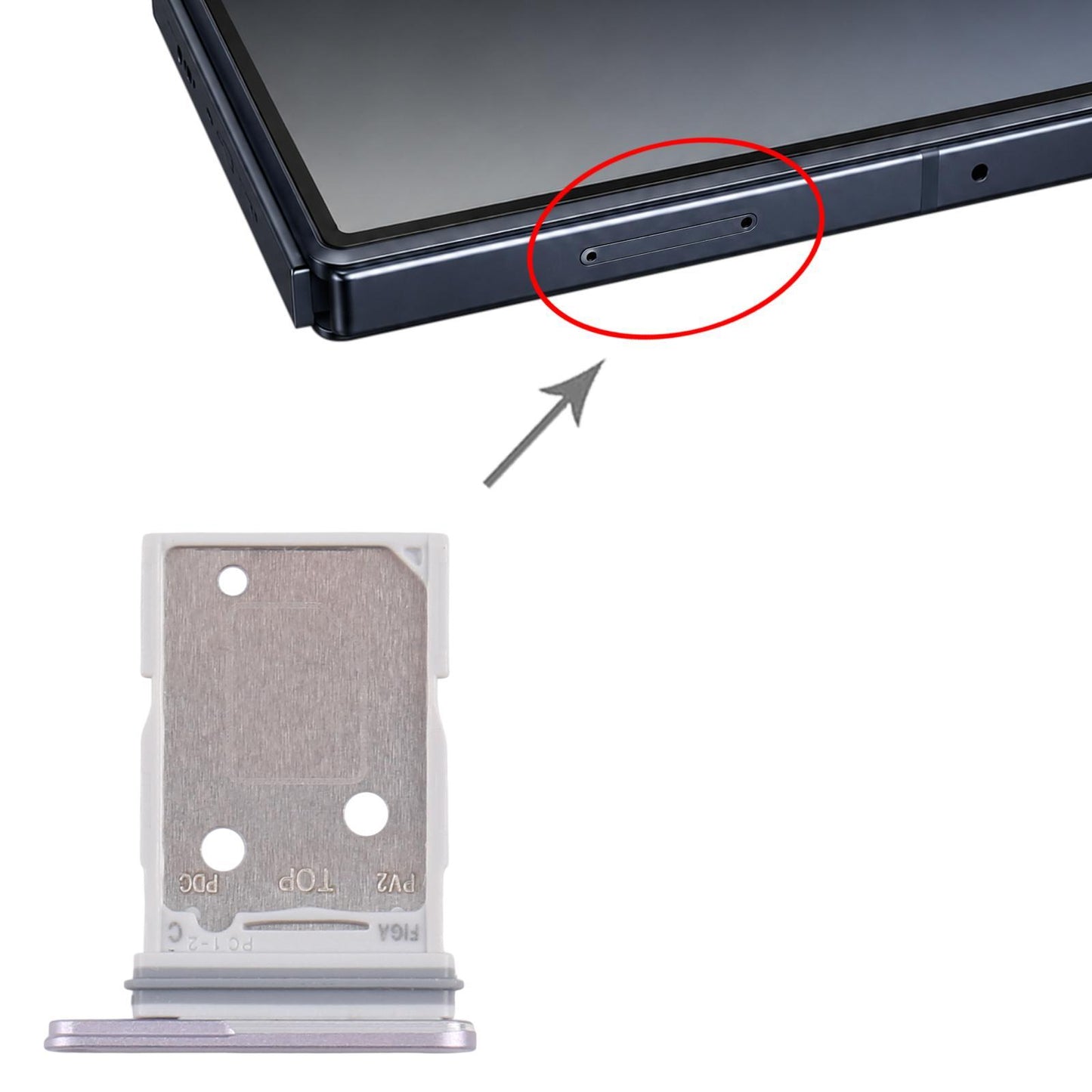 Simkaarthouder voor Samsung Galaxy Z Fold8 SM-F971U (paars)