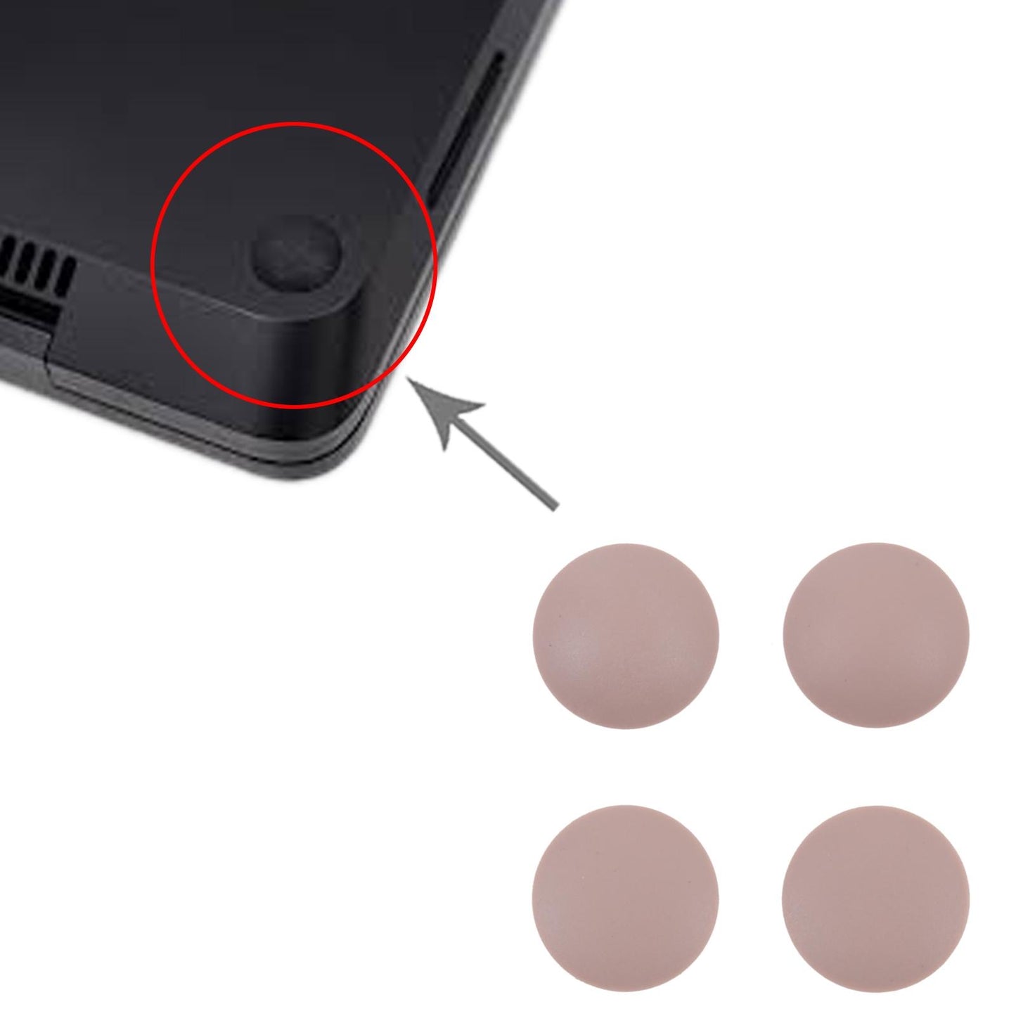 Rubberen voetjes onderklep 4 stuks voor Microsoft Surface Laptop 3 / 4 (goud)
