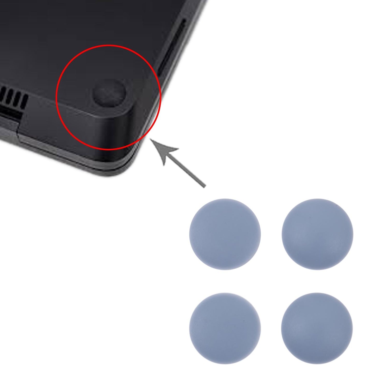 Rubberen voetjes-set 4-delig voor Microsoft Surface Laptop 4 (blauw)