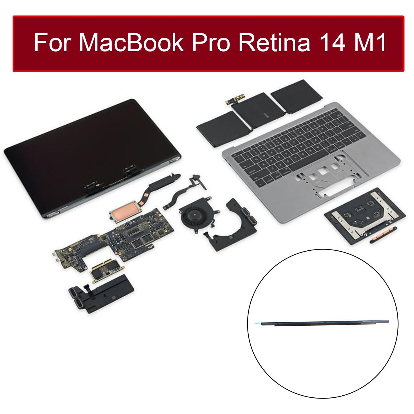 Beeldschermrand (bezel) voor MacBook Pro 14 M1 A2442 2021