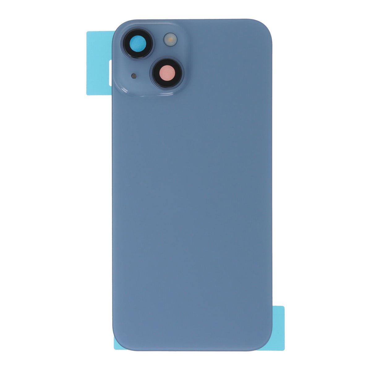 Back cover - achterkant iPhone 14 met cameralenzen en MagSafe magneetring blauw