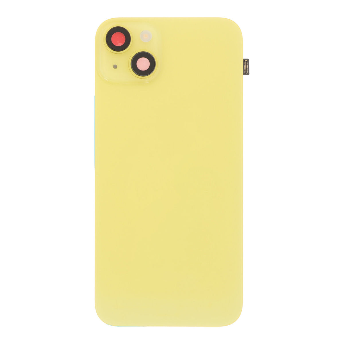 Back cover - achterkant iPhone 14 Plus met cameralenzen en MagSafe magneetring geel