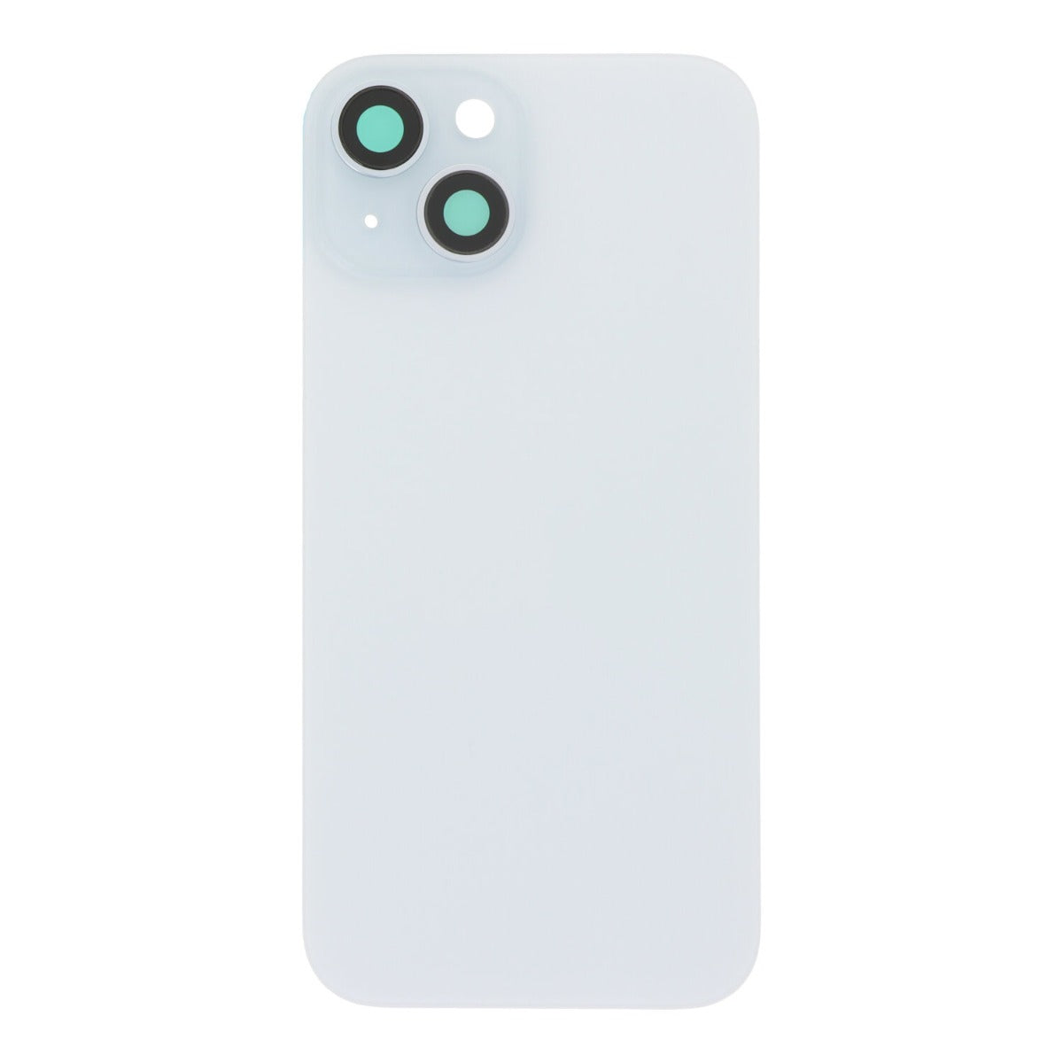 Back cover - achterkant iPhone 15 met cameralenzen en MagSafe magneetring blauw