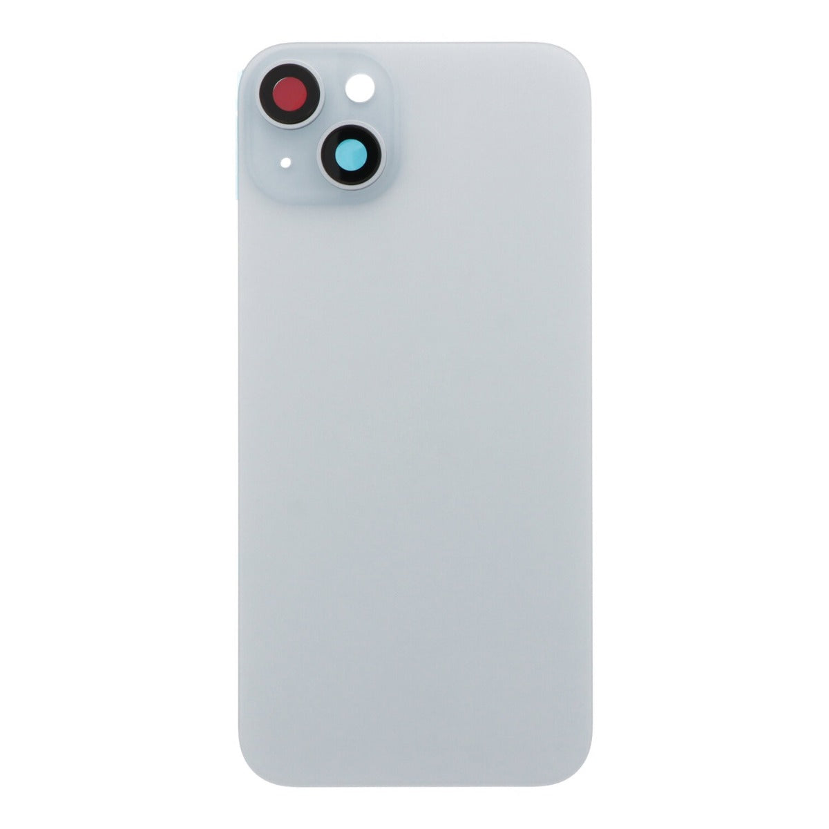 Back cover - achterkant iPhone 15 Plus met cameralenzen en MagSafe magneetring blauw