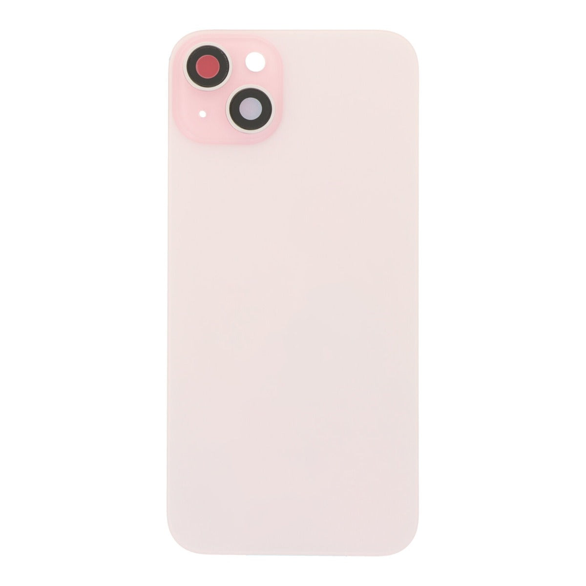Back cover - achterkant iPhone 15 Plus met cameralenzen en MagSafe magneetring roze