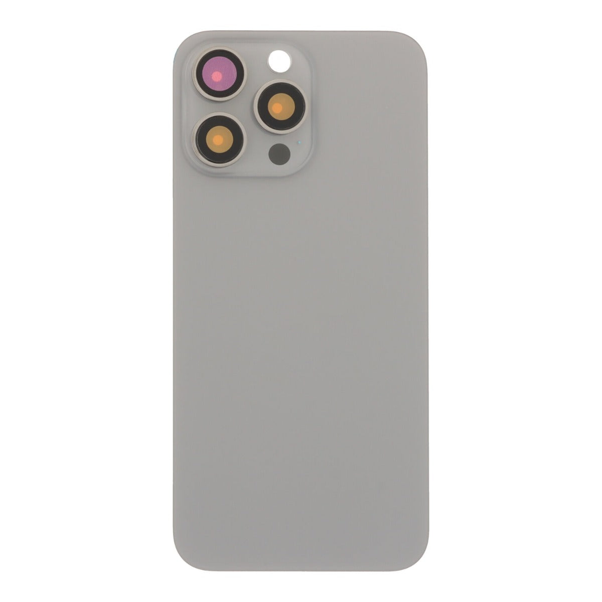 Back cover - achterkant iPhone 15 Pro Max met cameralenzen en MagSafe magneetring grijs