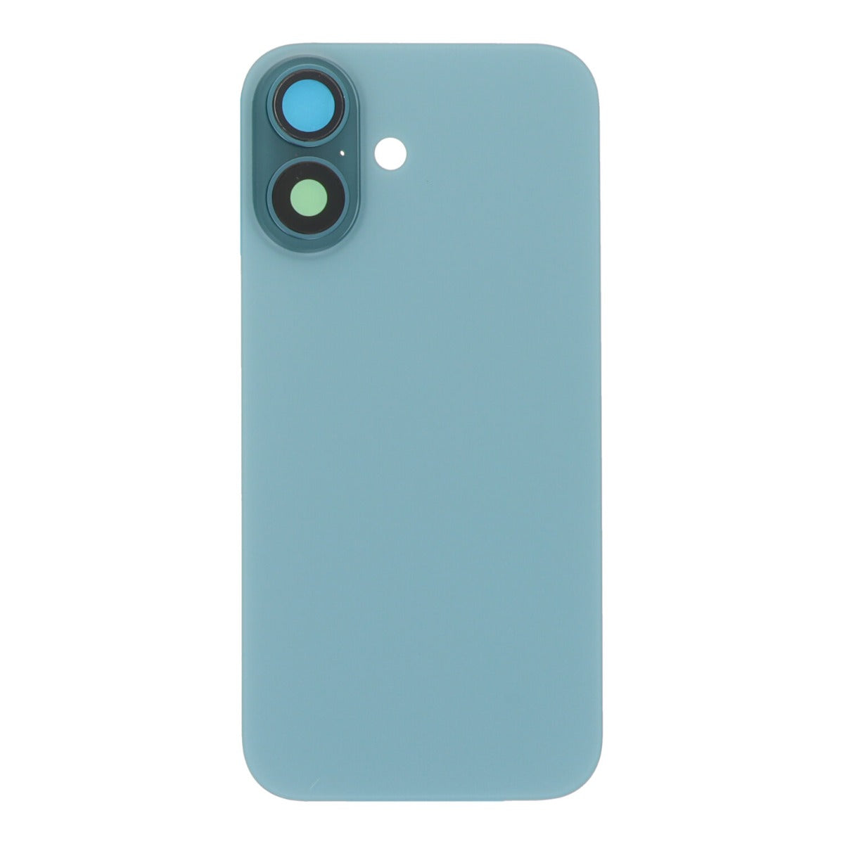 Back cover - achterkant iPhone 16 met cameralenzen en MagSafe magneetring groen
