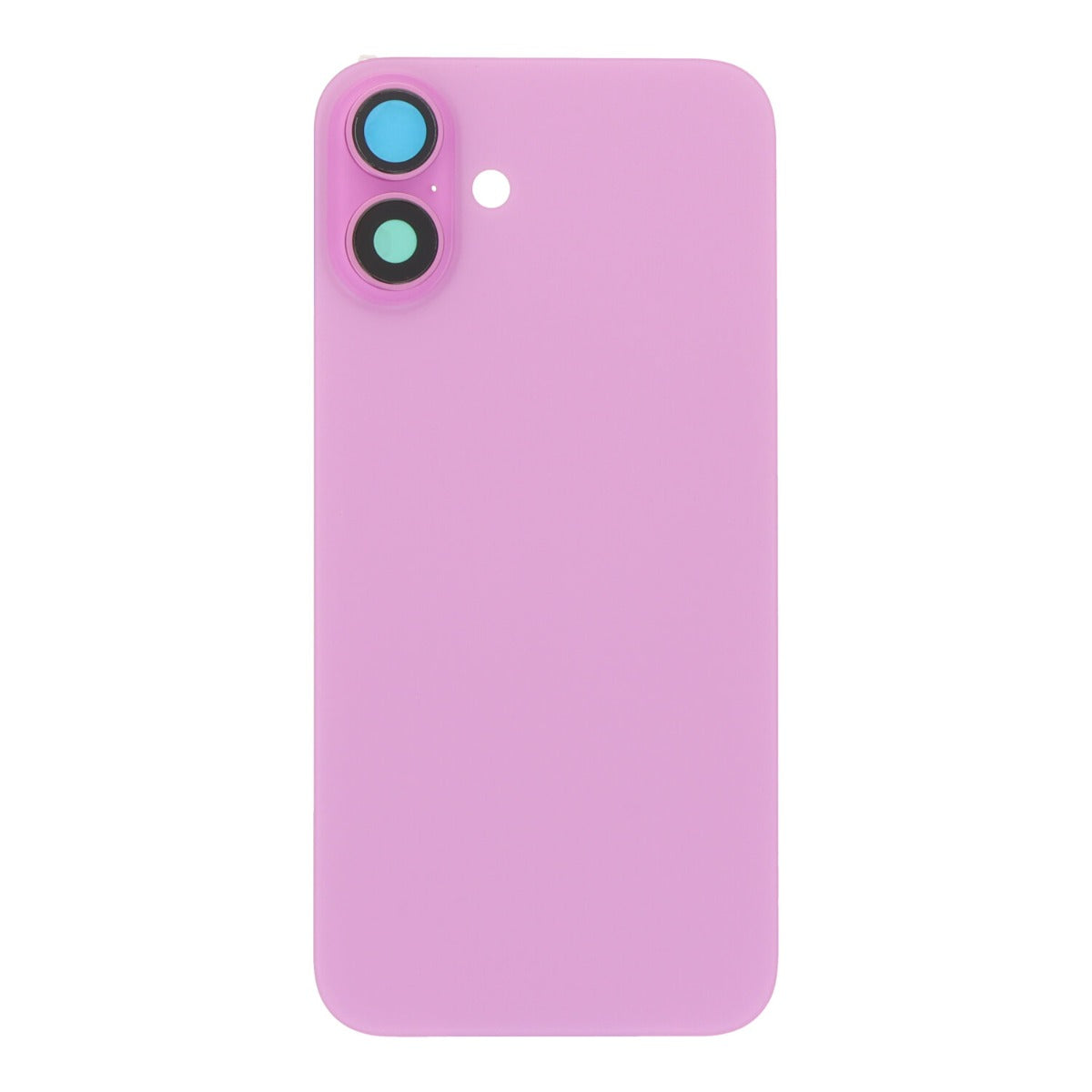 Back cover - achterkant iPhone 16 Plus met cameralenzen en MagSafe magneetring roze
