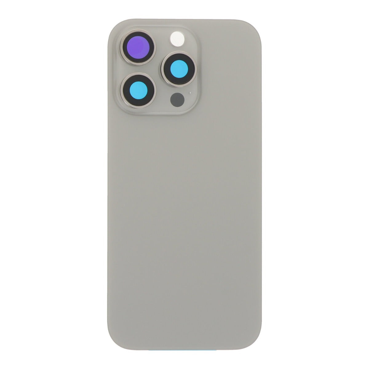 Back cover - achterkant iPhone 16 Pro met cameralenzen en MagSafe magneetring grijs