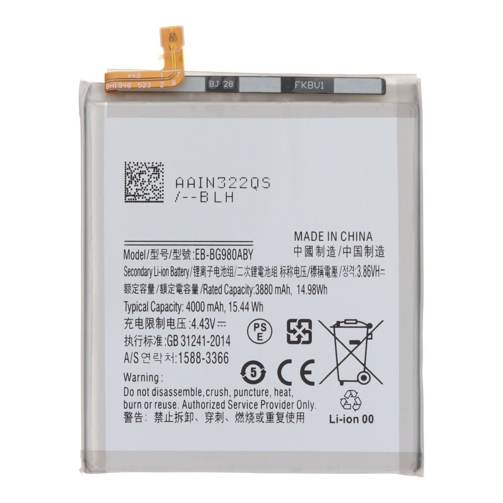 Batterij EB-BG980ABY geschikt voor Samsung Galaxy S20
